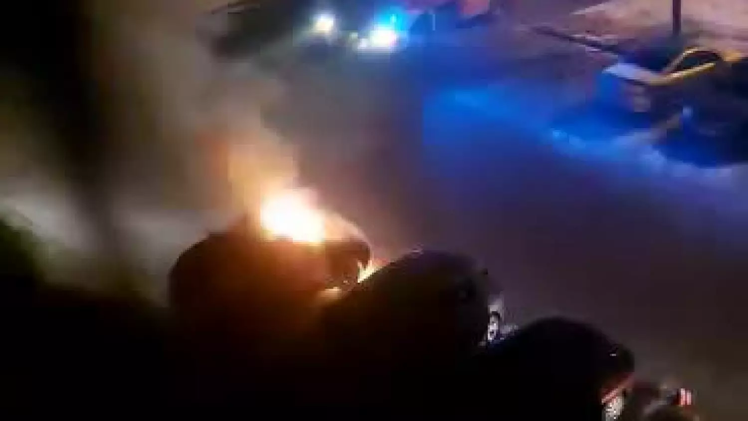 Pożar auta na ul. Dobrzeckiej w Kaliszu
